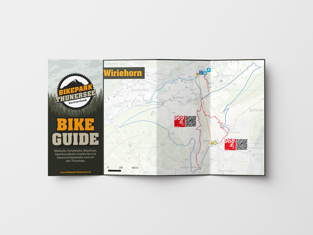 Simon Baumann Design Grafik Guide Bikepark Thunersee Thun
