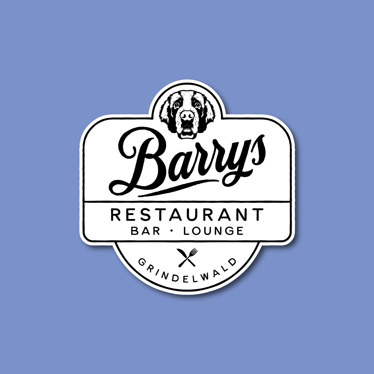 Simon Baumann Design Grafik Logodesign Barrys Restaurant Grindelwald