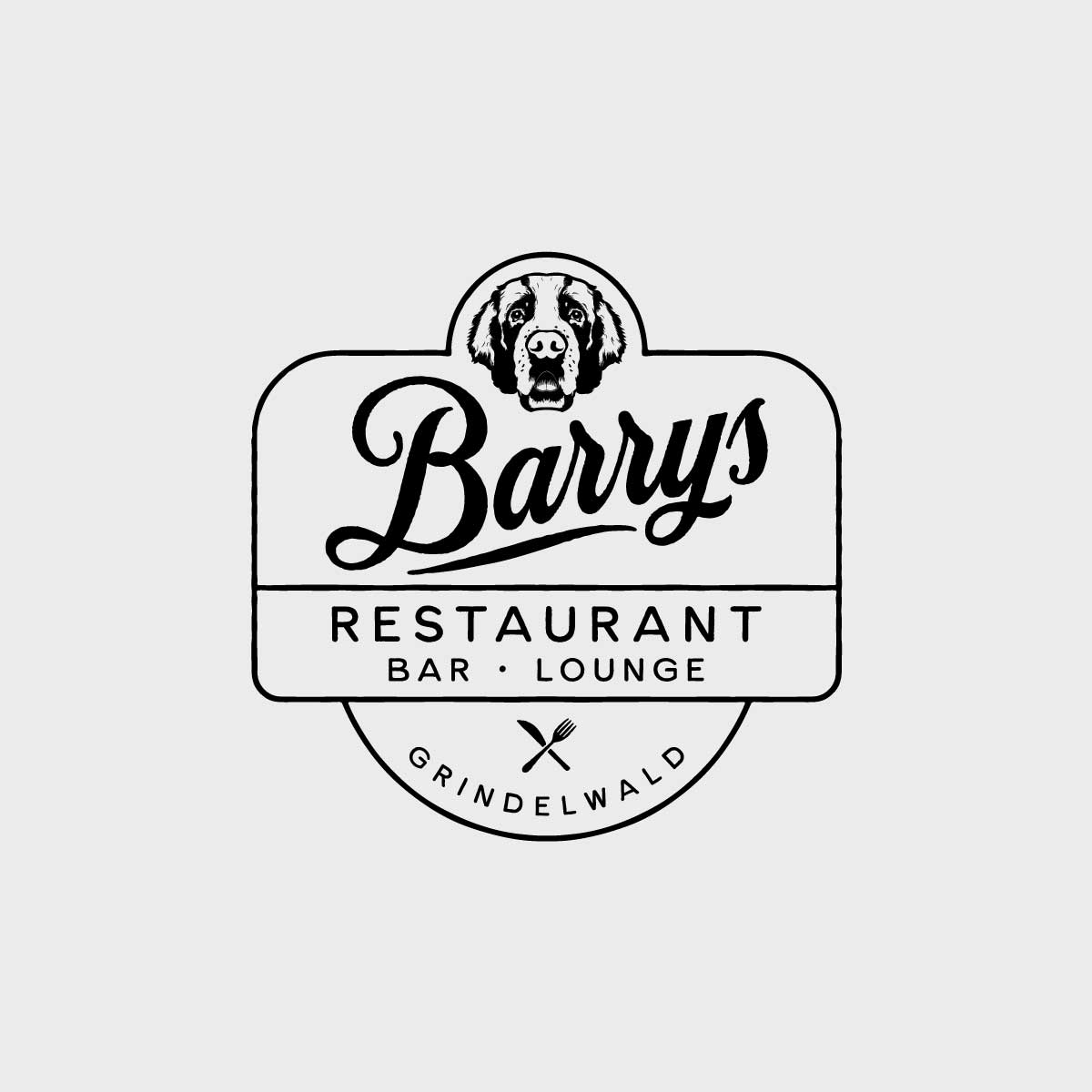 Simon Baumann Design Logodesign Restaurant Barrys Grindelwald