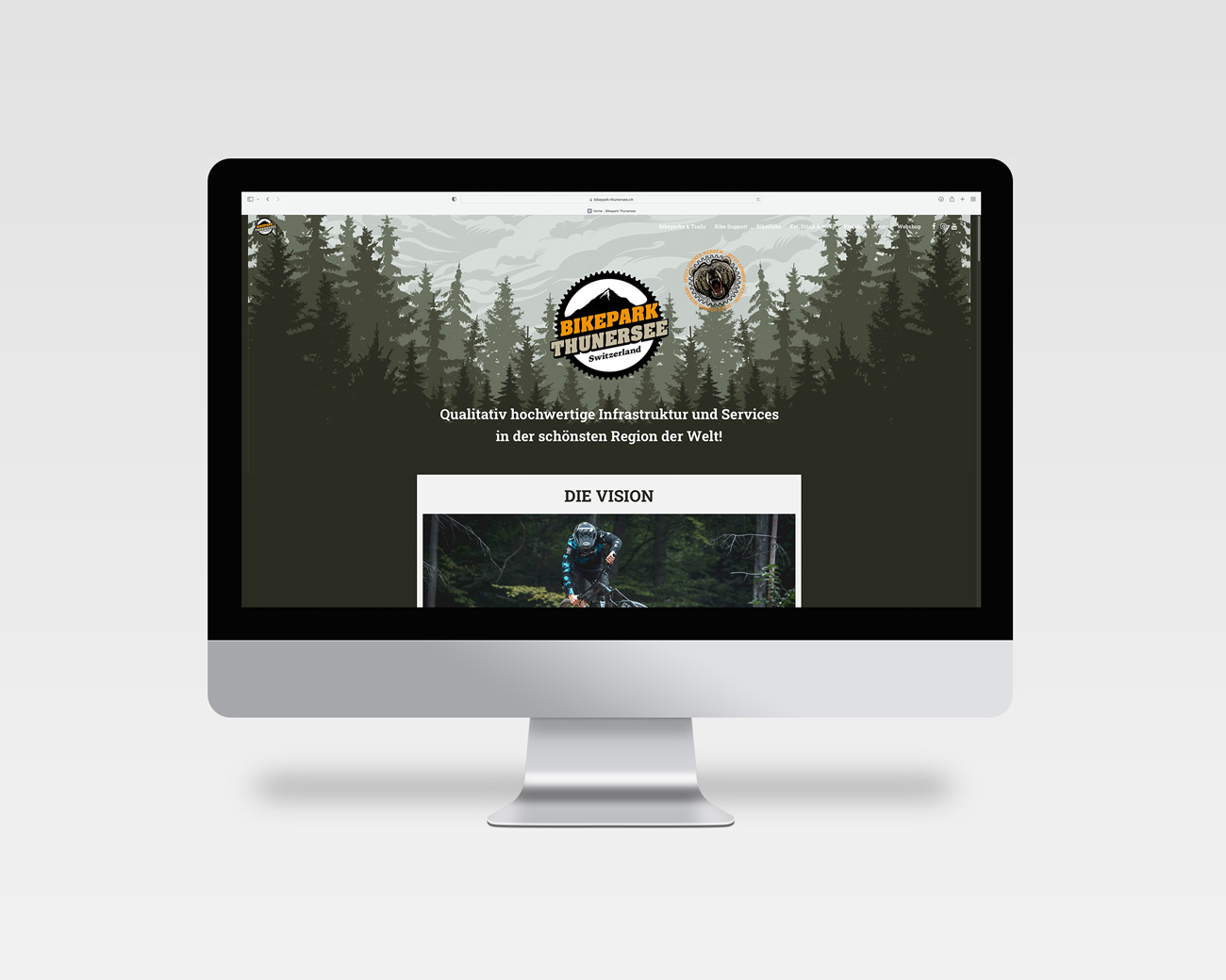 Simon Baumann Design Grafik Webdesign Webseite Bikepark Thunersee Thun