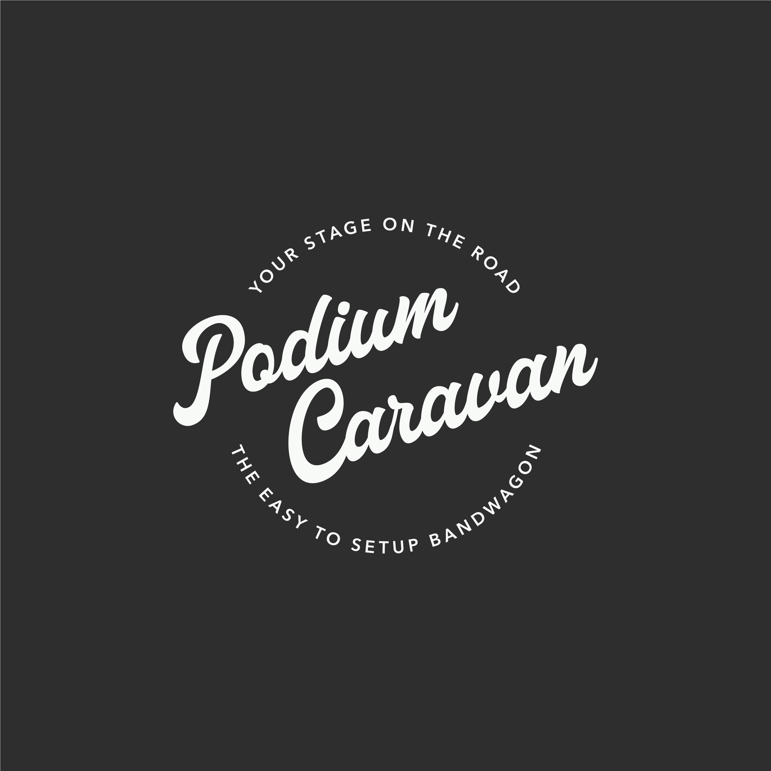 Simon Baumann Grafik Logo Gestaltung Design Podium Caravan Rental Stage Bern