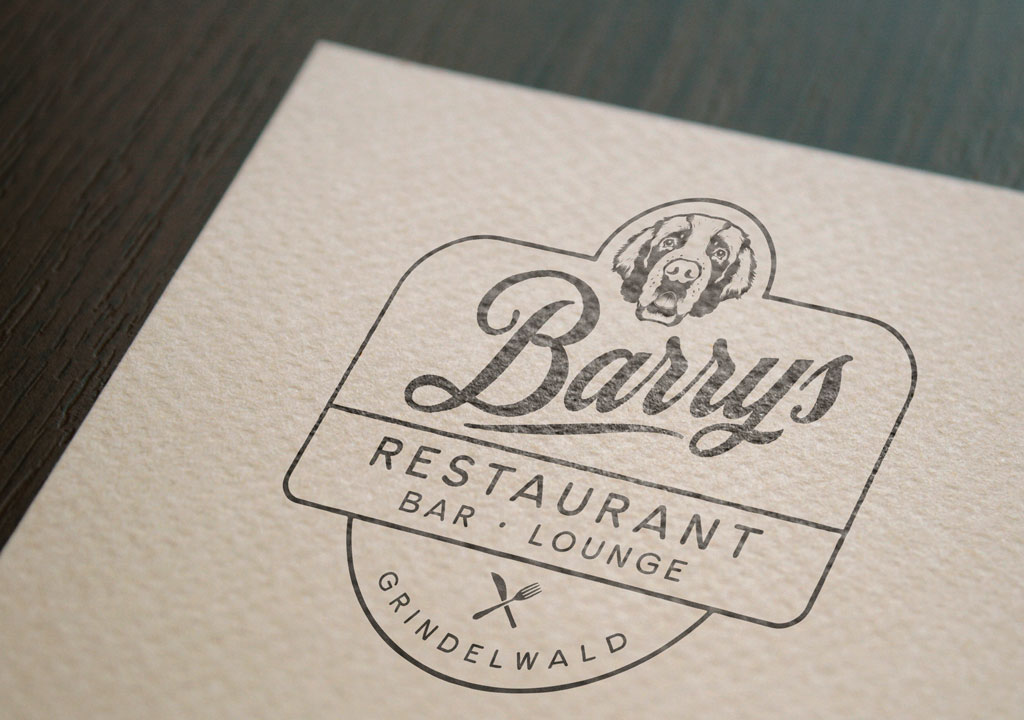 Simon Baumann Grafik Logodesign Restaurant Barrys Grindelwald