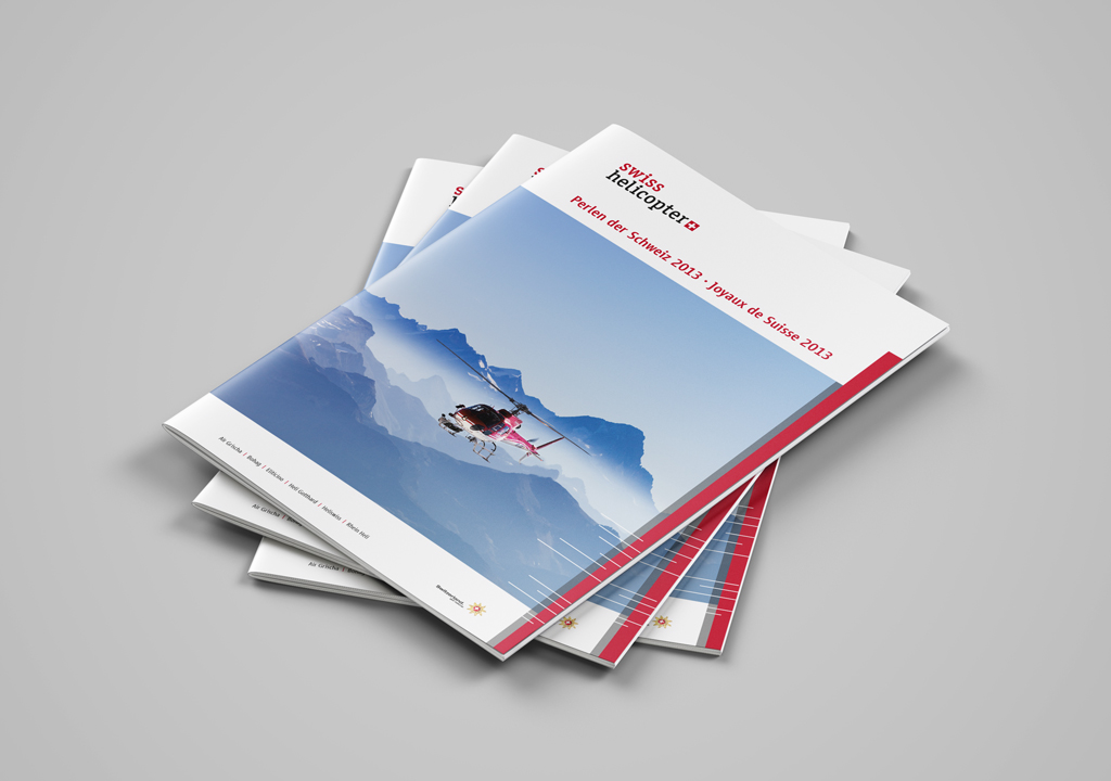 Simon Baumann Grafik Design Katalog Broschüre Swiss Helicopter Schweiz